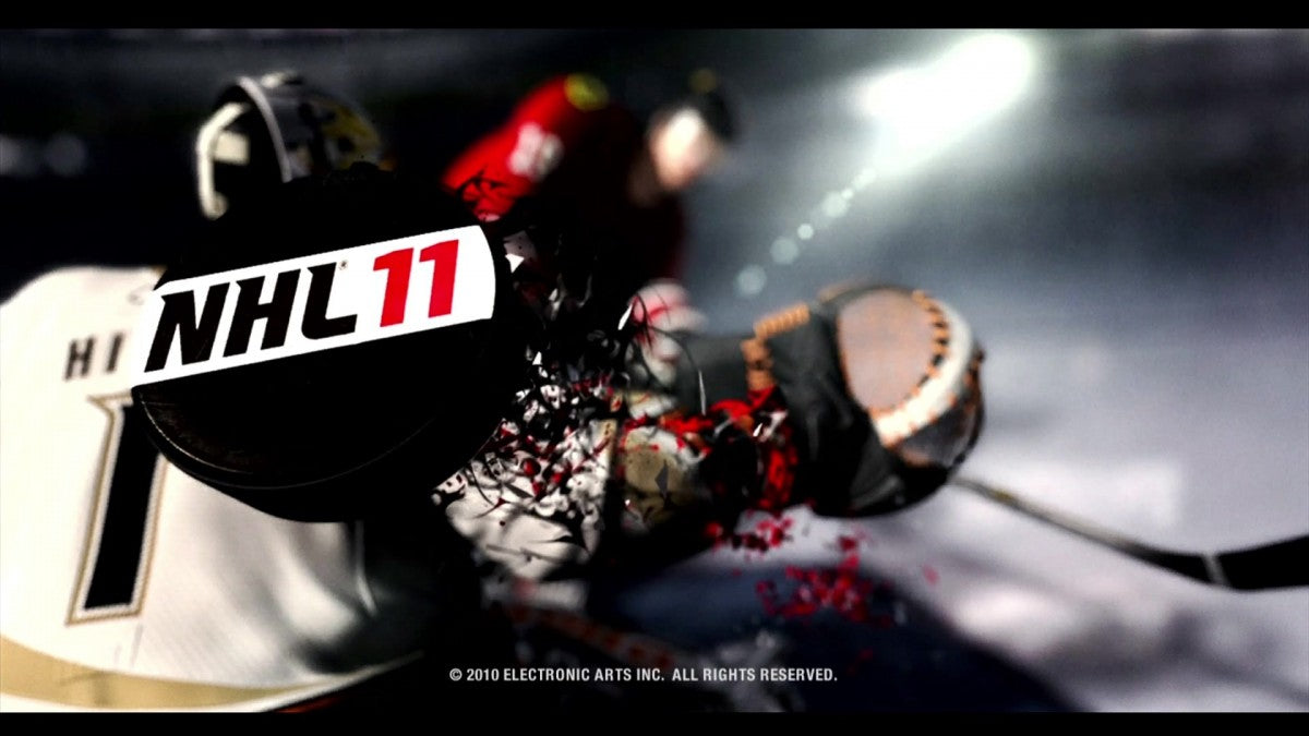 NHL 11 start screen for Xbox 360 (X360) sports ice hockey video game