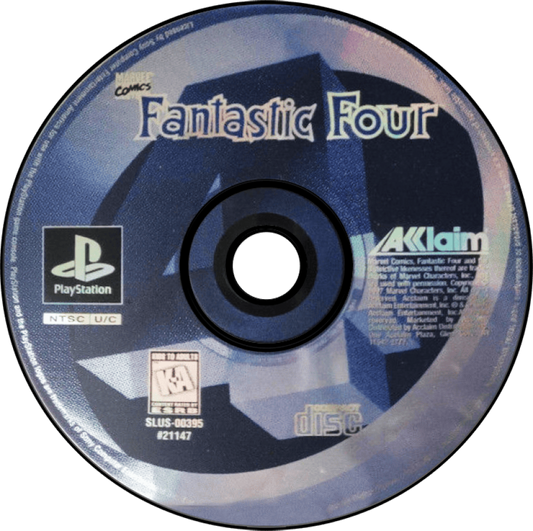 Fantastic Four retro superhero action beat 'em up game for PlayStation 1 (PS1) disc