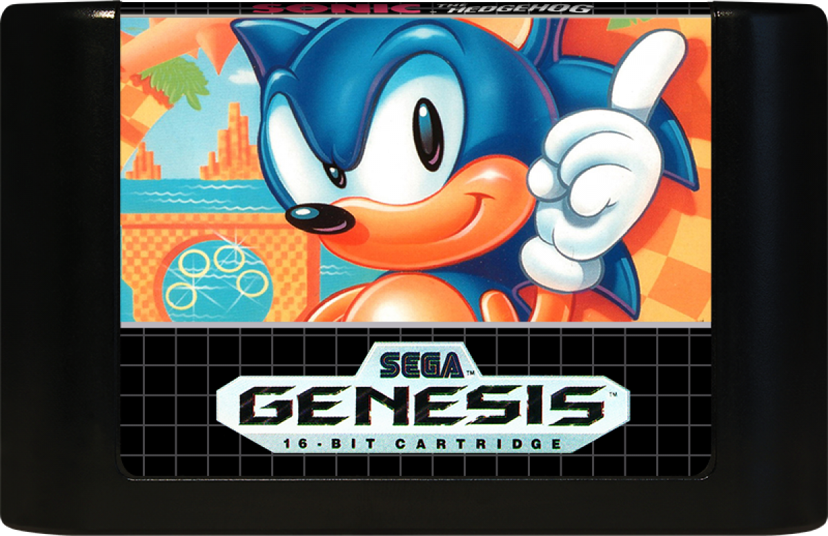 Sonic the Hedgehog cartridge for Sega Genesis (GEN) video game
