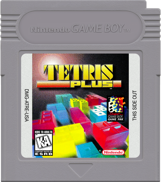 Tetris Plus cartridge art for Game Boy (GB) video game
