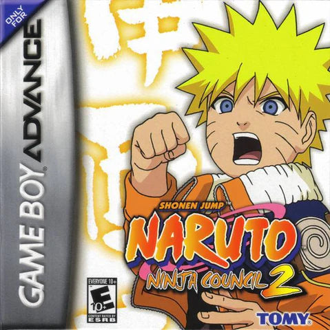 Naruto Ninja Council 2 cover art for Game Boy Advance (GBA) video game