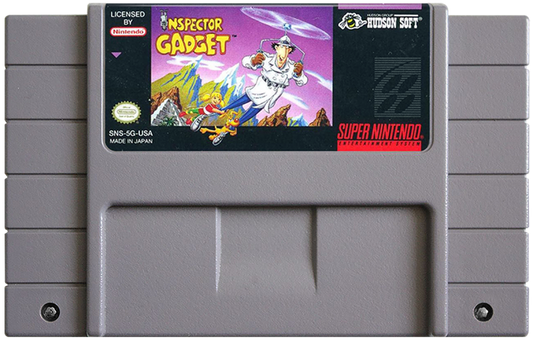 Inspector Gadget cartridge for Super Nintendo Entertainment System (SNES) retro video game