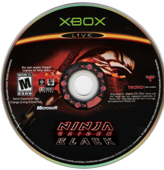 Ninja Gaiden cartridge art for Xbox (XBOX) video game