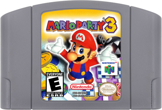 Mario Party 3 cartridge art for Nintendo 64 (N64) video game