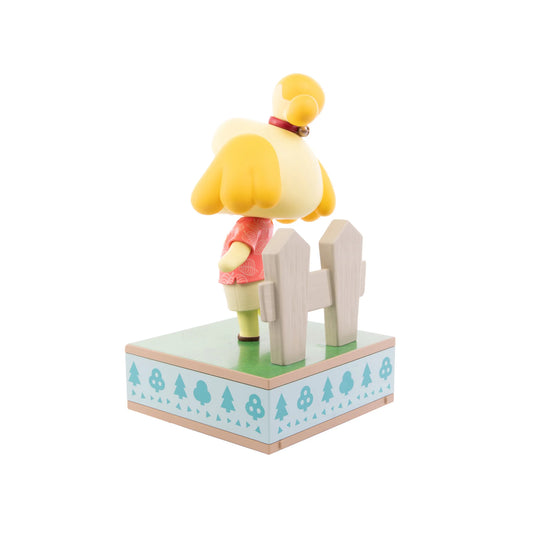 Isabelle 9 inch statue by First 4 Figures detailed Animal Crossing collectible featuring beloved Shih Tzu character cheerful pose and premium high quality display piece celebrating the Nintendo life simulation franchise