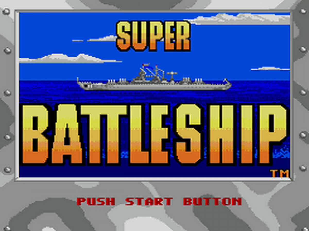 Super Battleship title screen for Sega Genesis (GEN) video game