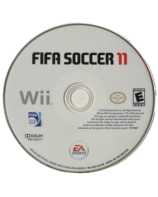 FIFA Soccer 10 Nintendo Wii video game, soccer sports simulation, motion-controlled gameplay, multiplayer, EA Sports title disc