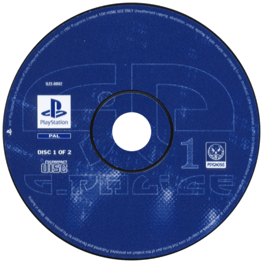 G-Police disc for PlayStation 1 (PS1) retro video game