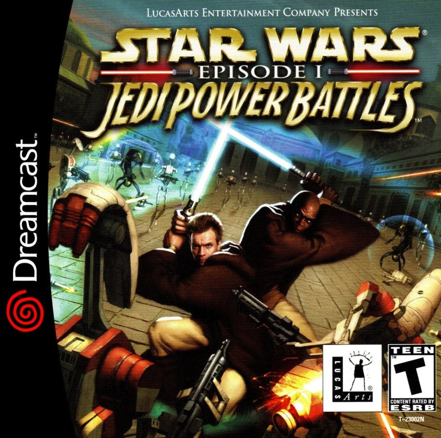 Star Wars: Episode I Jedi Power Battles cover art for Sega Dreamcast (DC) video game