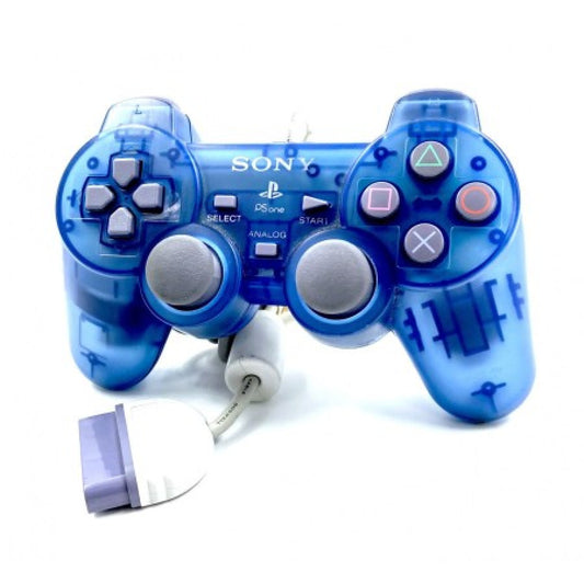 Clear Blue Dual Shock Controller Transluscent blue PSone Slim controller