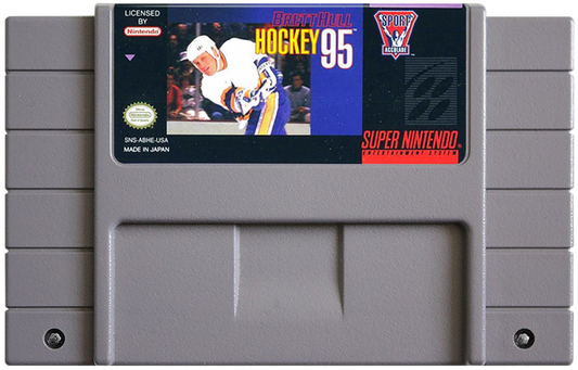 Brett Hull Hockey '95 cartridge for Super Nintendo Entertainment System (SNES) retro video game