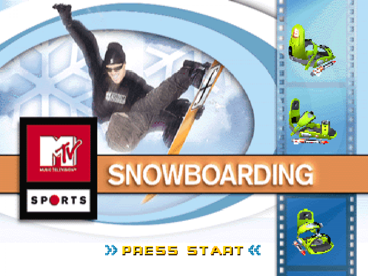Snowboarding title cart for PlayStation 1 (PS1) snowboarding sports video game