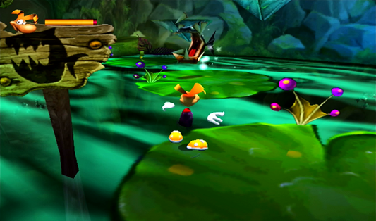 Rayman 2 The Great Escape for PlayStation 1 action platformer video game featuring colorful 3D worlds fluid platforming creative level design and the classic Ubisoft Rayman adventure experience gameplay