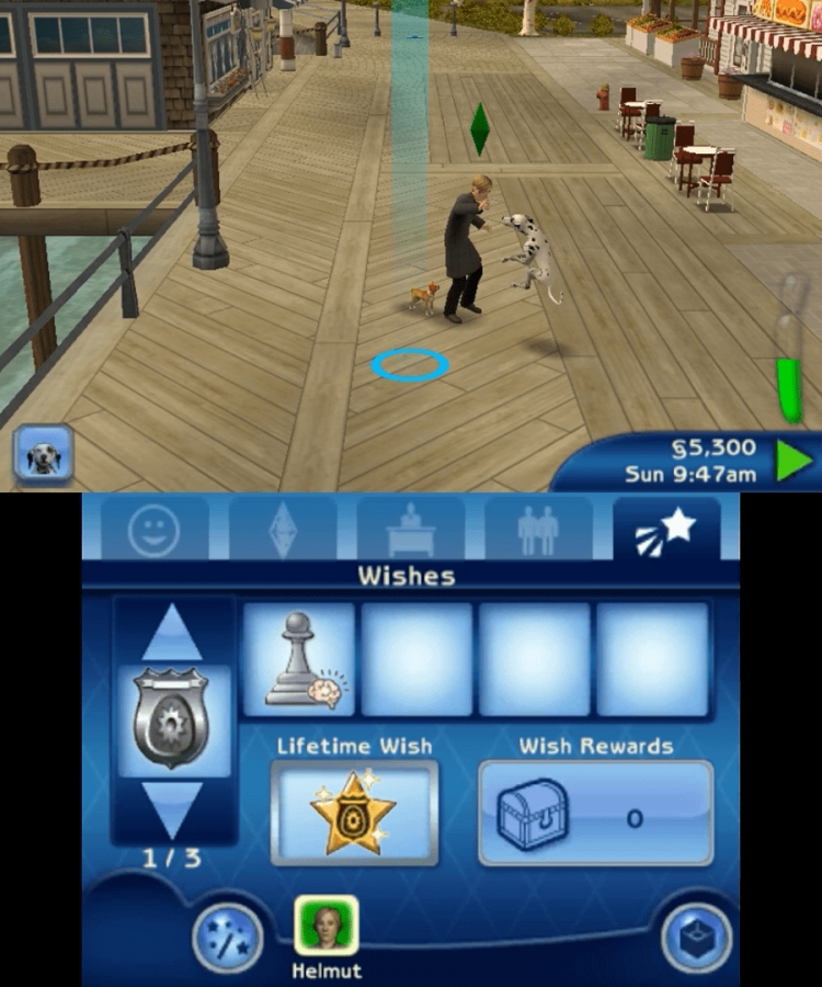 The Sims 3: Pets gameplay for Nintendo 3DS (3DS) life simulation video game