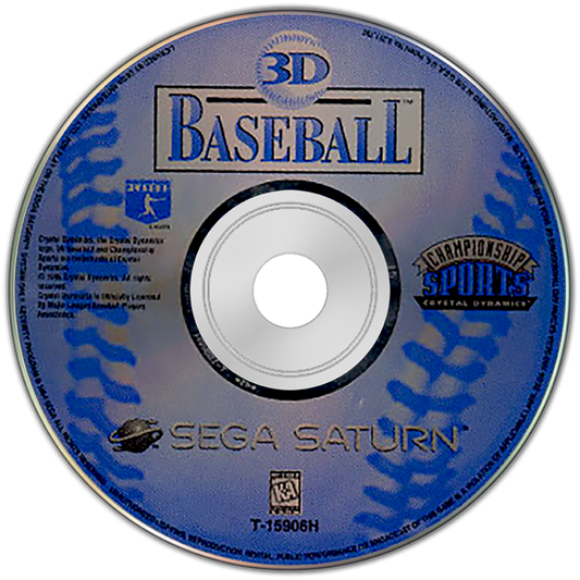3D Baseball Disc art for Sega Saturn (SS) video game