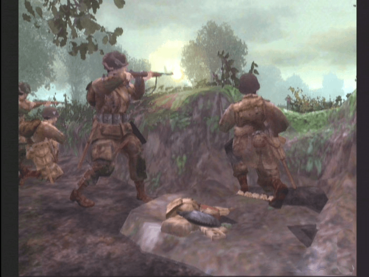 Brothers in Arms: Earned in Blood gameplay art for Xbox (XBOX) video game