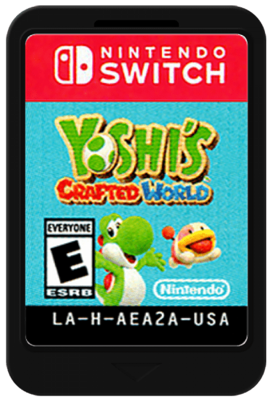 Yoshi's Crafted World cartridge art for Nintendo Switch (NS) video game