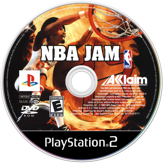 NBA Jam – PlayStation 2 (PS2) arcade basketball sports video game disc