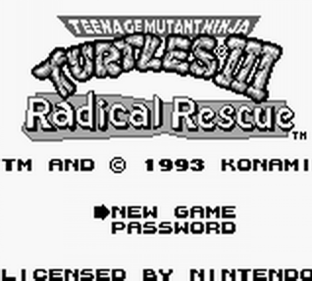 Teenage Mutant Ninja Turtles III: Radical Rescue Game Boy action platformer video game gameplay