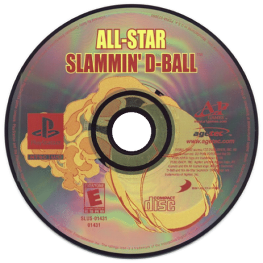 All–Star Slammin D–Ball – PlayStation 1 (PS1) disc for retro video game for PS1