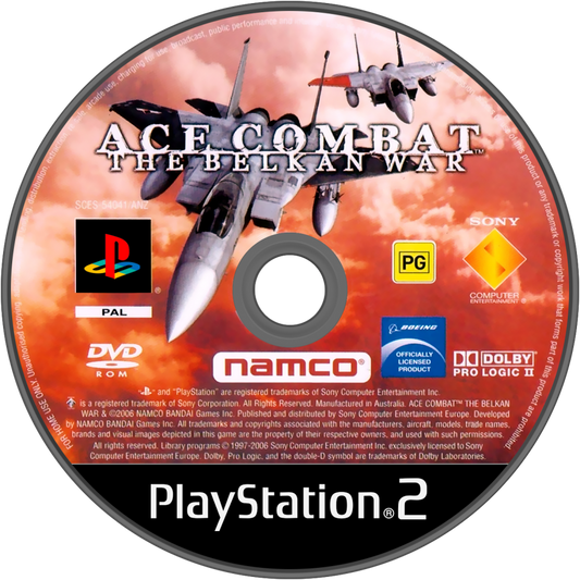 Ace Combat Zero The Belkan War PS2 Sony PlayStation 2 flight combat simulator jet fighter aerial dogfighting military aviation war campaign story driven Namco air combat game realistic flight missions retro PlayStation 2 software game title disc