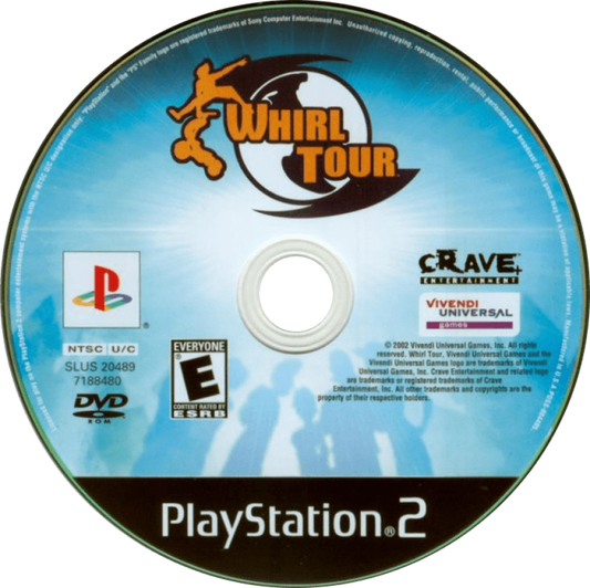 Whirl Tour – PlayStation 2 (PS2) video game disc, extreme sports.