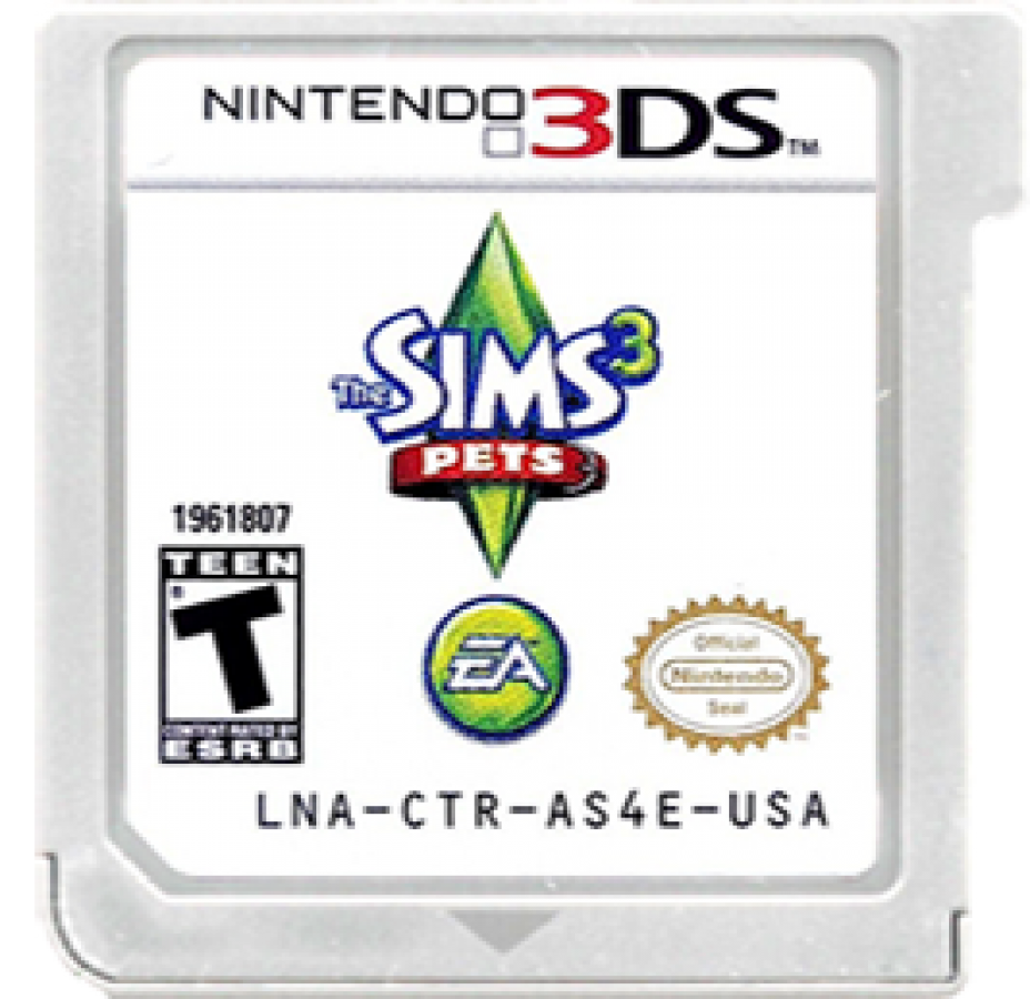 The Sims 3: Pets cartridge for Nintendo 3DS (3DS) life simulation video game