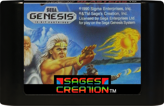Shadow Blasters Sega Genesis retro video game action platformer cartridge (1990)