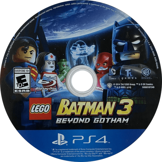 LEGO Batman 3 Beyond Gotham PlayStation 4 (PS4) action adventure video game disc