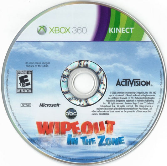 Wipeout: In the Zone disc for Xbox 360 (X360) motion-controlled obstacle course party video game