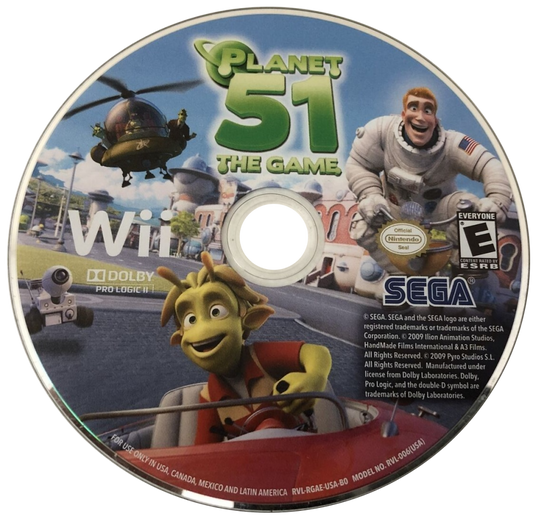 Planet 51: The Game – Nintendo Wii (Wii) action-adventure open-world family video game disc