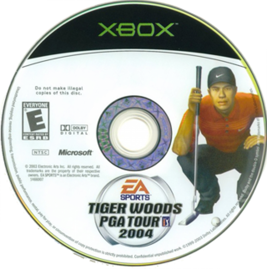 Tiger Woods PGA Tour 2004 disc for Xbox (XBOX) video game