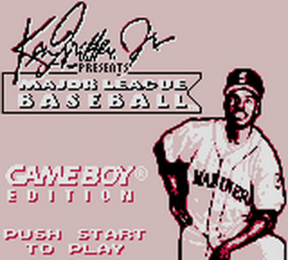 Ken Griffey Jr Presents Major League Baseball title screen for Game Boy (GB) video game