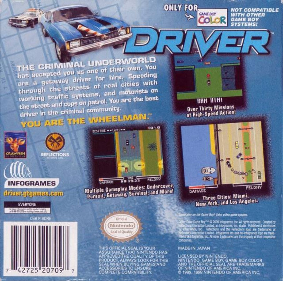 Driver You Are The Wheelman PlayStation back of case for retro video game enthusiasts featuring cinematic driving action gameplay high speed car chases undercover police missions open city environments precision vehicle handling crime thriller atmosphere classic racing adventure and collectible gaming appeal