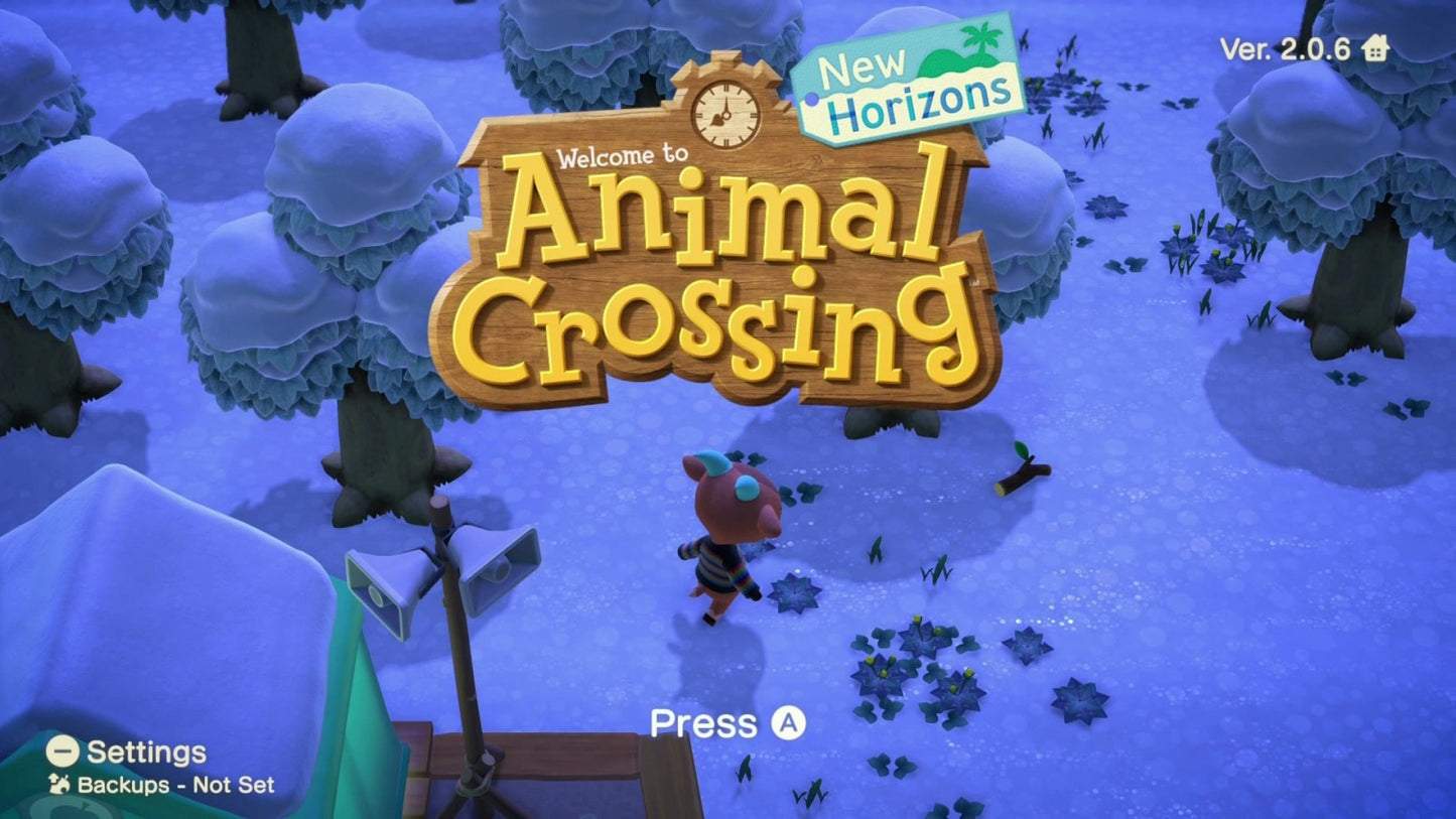 Animal Crossing New Horizons title page for Nintendo Switch NS video game
