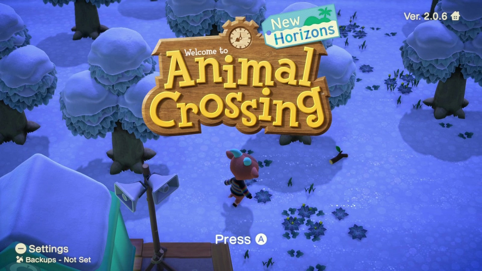 Animal Crossing New Horizons title page for Nintendo Switch NS video game