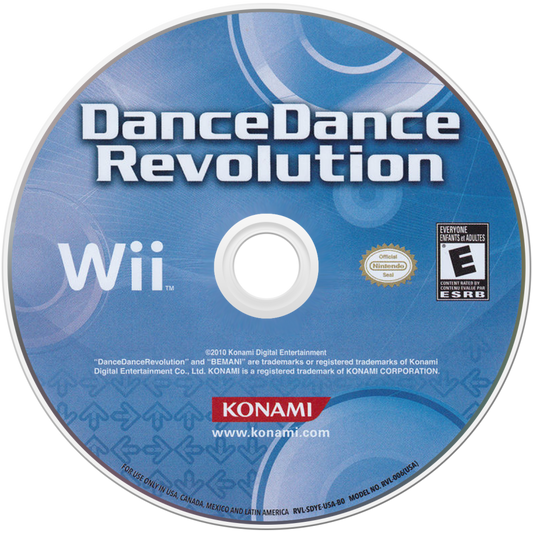Dance Dance Revolution disc cover art for Nintendo Wii (Wii) video game