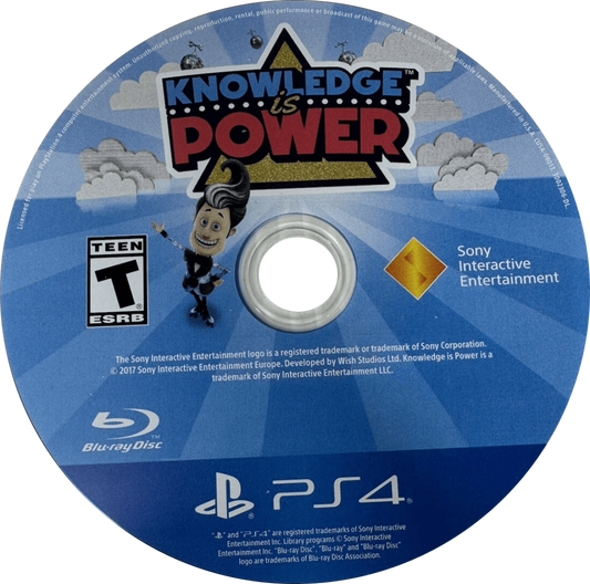 Knowledge Is Power PlayStation 4 (PS4) party quiz video game disc