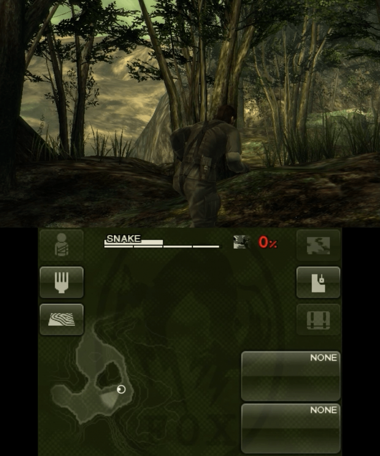 Metal Gear Solid 3D: Snake Eater gameplay for Nintendo 3DS (3DS) stealth action video game