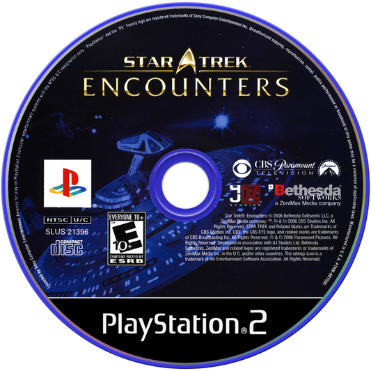 Star Trek: Encounters disc art for Playstation 2 (PS2) video game