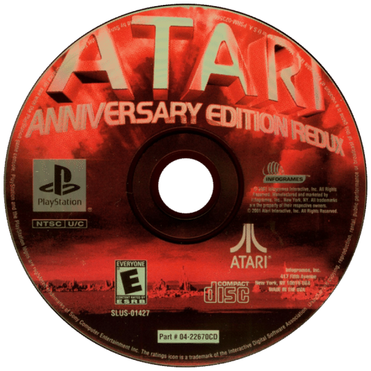 Atari Anniversary Redux cover art for PlayStation 1 PS1 retro video game