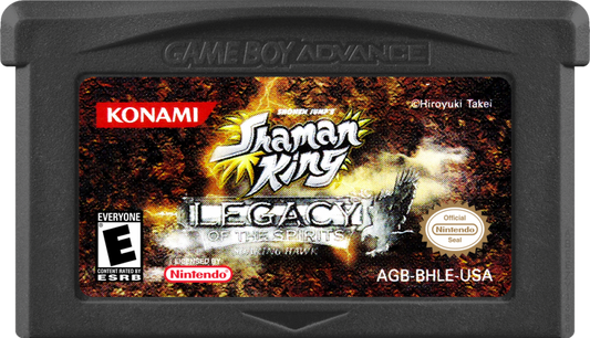 Shaman King Legacy Of The Spirits game cartridge for Game Boy Advance GBA video game