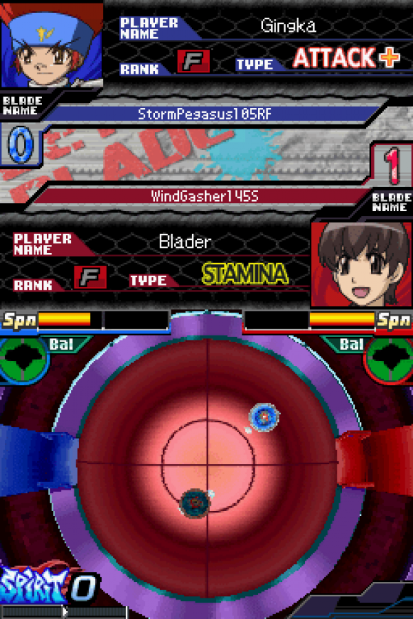 Beyblade: Metal Fusion gameplay for Nintendo DS (DS) anime battle action video game