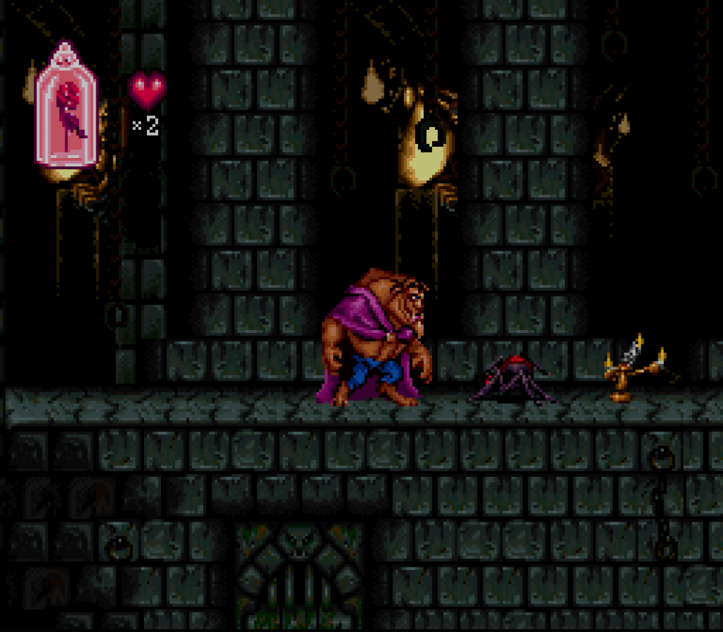 Beauty and the Beast gameplay image for Super Nintendo Entertainment System (SNES) retro video game