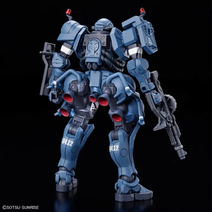 MS-06-SSP Police Zaku Mobile Suit Gundam GQuuuuuuX Bandai Hobby HG 1/144 scale model kit inspired design featuring detailed mecha construction aesthetic law enforcement themed mobile suit iconic Gundam mechanical design articulated armor components collectible plastic model building and anime inspired display presentation