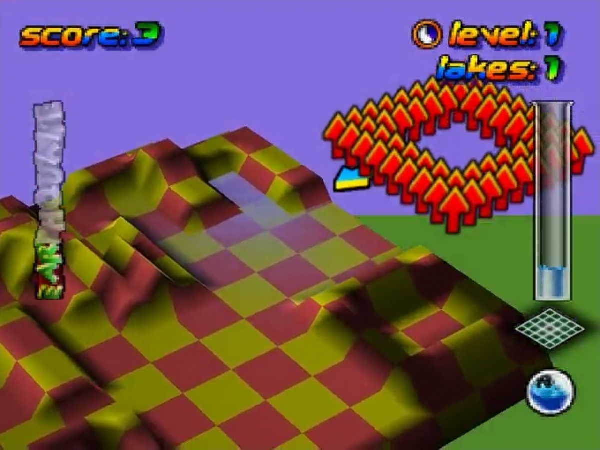 Wetrix gameplay for Nintendo 64 N64 video game