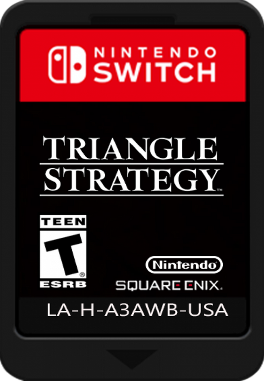 Triangle Strategy Nintendo Switch game featuring tactical turn-based RPG gameplay with strategic decision-driven storytelling cartridge