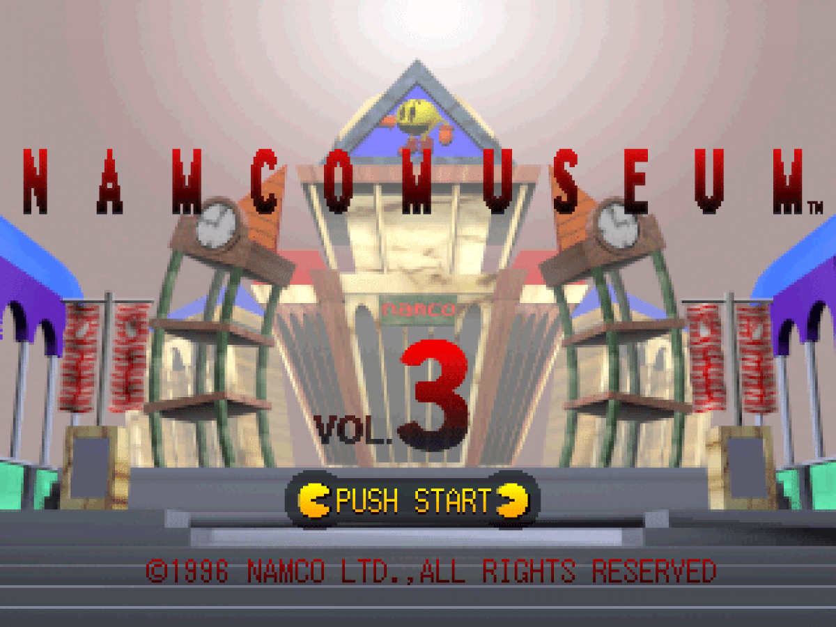 Namco Museum: Volume 3 title card for PlayStation 1 (PS1) retro video game