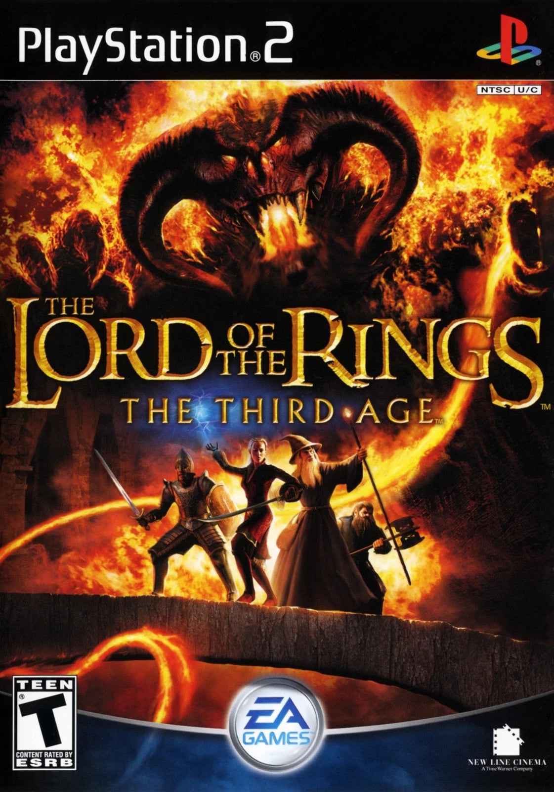 The Lord of the Rings: The Third Age cover art for PlayStation 2 (PS2) video game