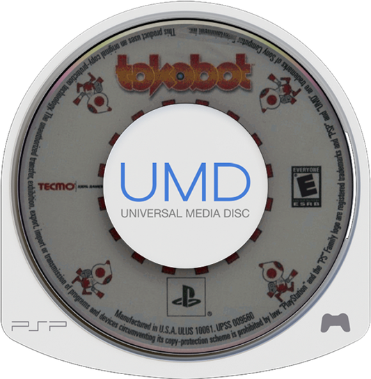 Tokobot disc for PlayStation Portable (PSP) puzzle platformer game